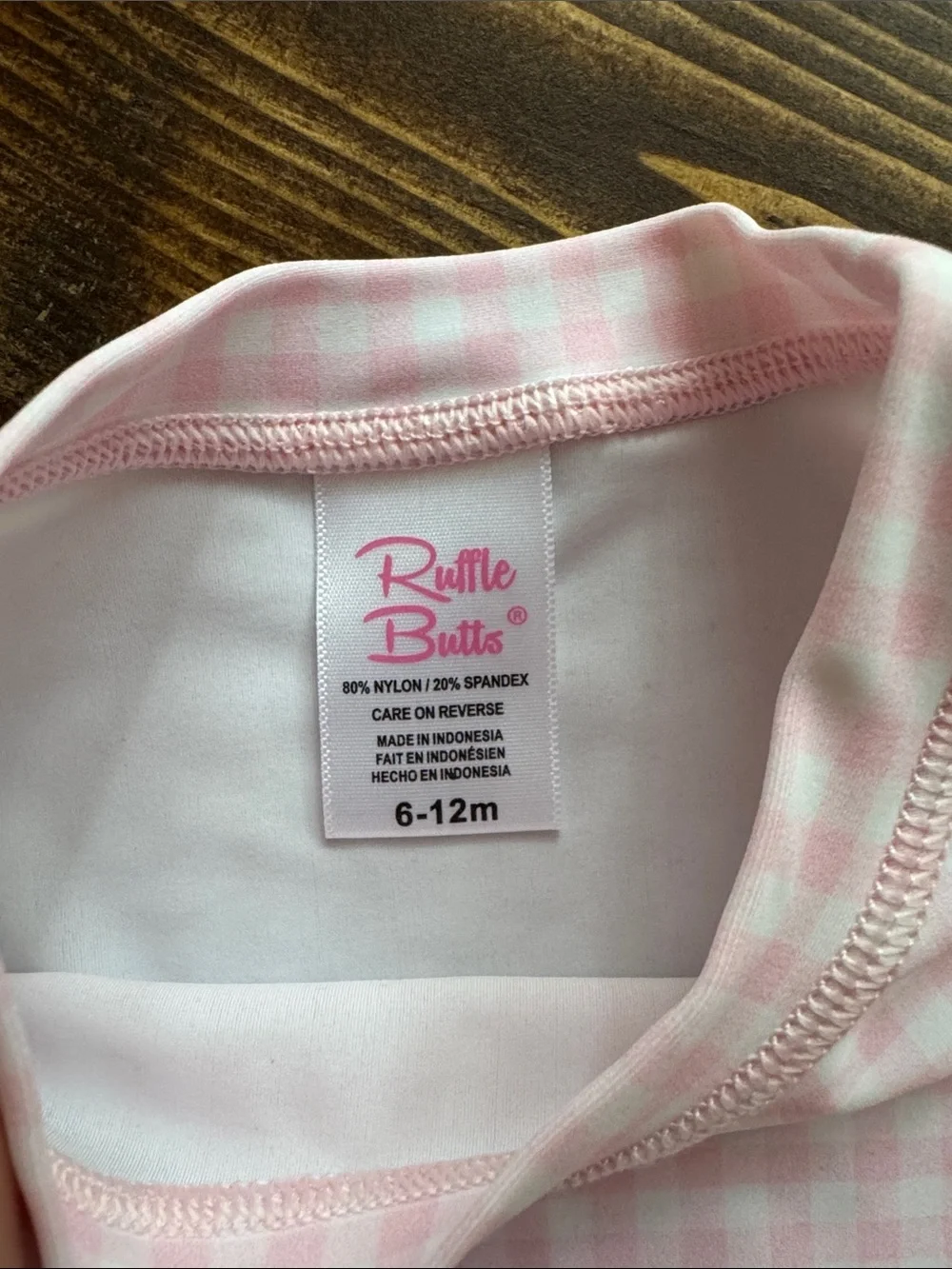Ruffle Butts Pink Gingham Ruffle Swim Set